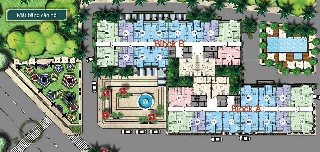 Mặt bằng tầng căn hộ An Gia Garden