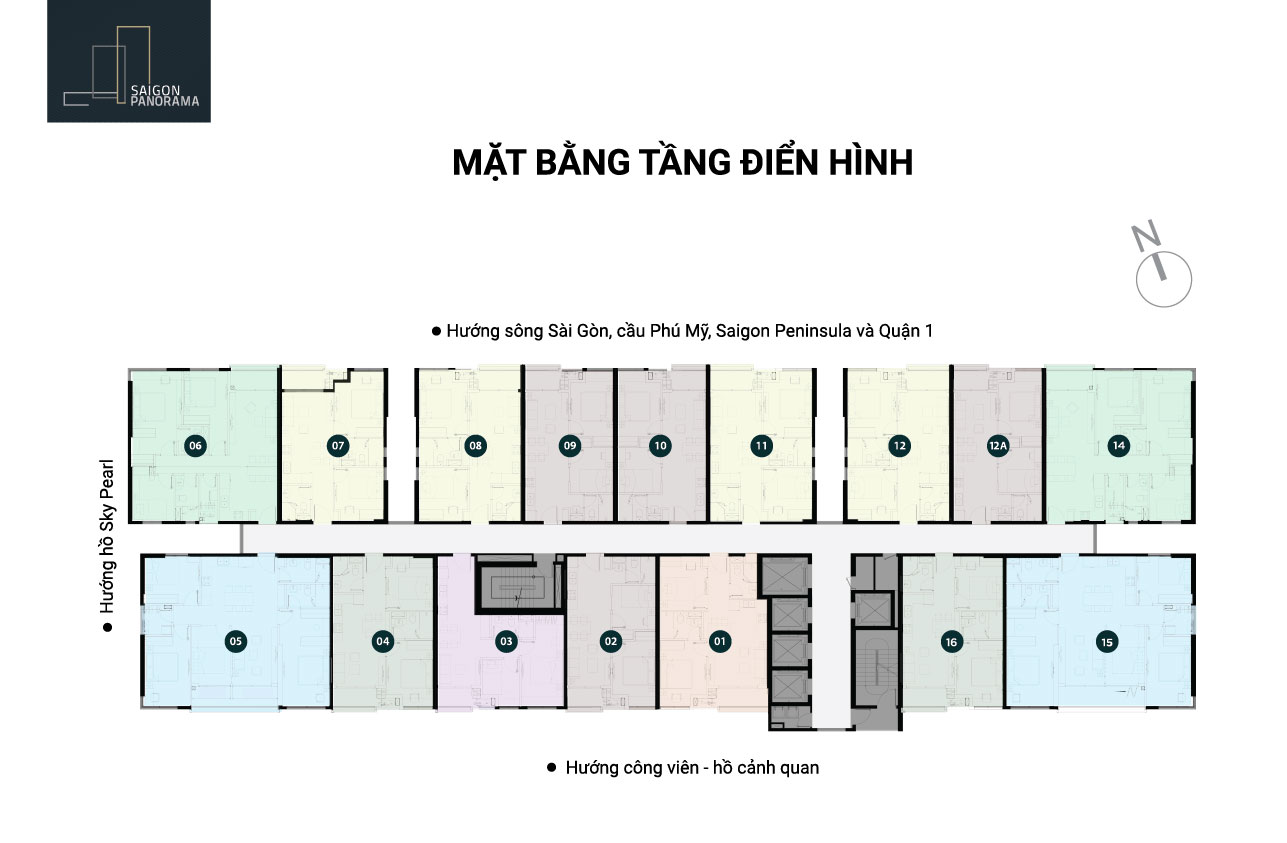 Mặt bằng tổng thể tầng điển hình River Panorama