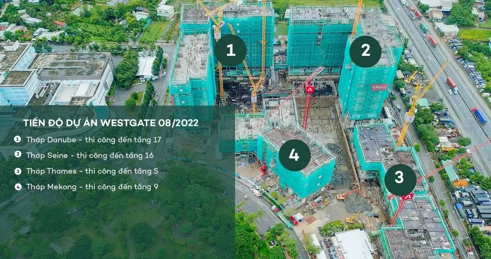 Toàn cảnh dự án Westgate tháng 08/2022