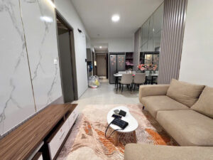 Phòng khách và khu vực bàn ăn căn hộ Westgate Bình Chánh đã hoàn thiện