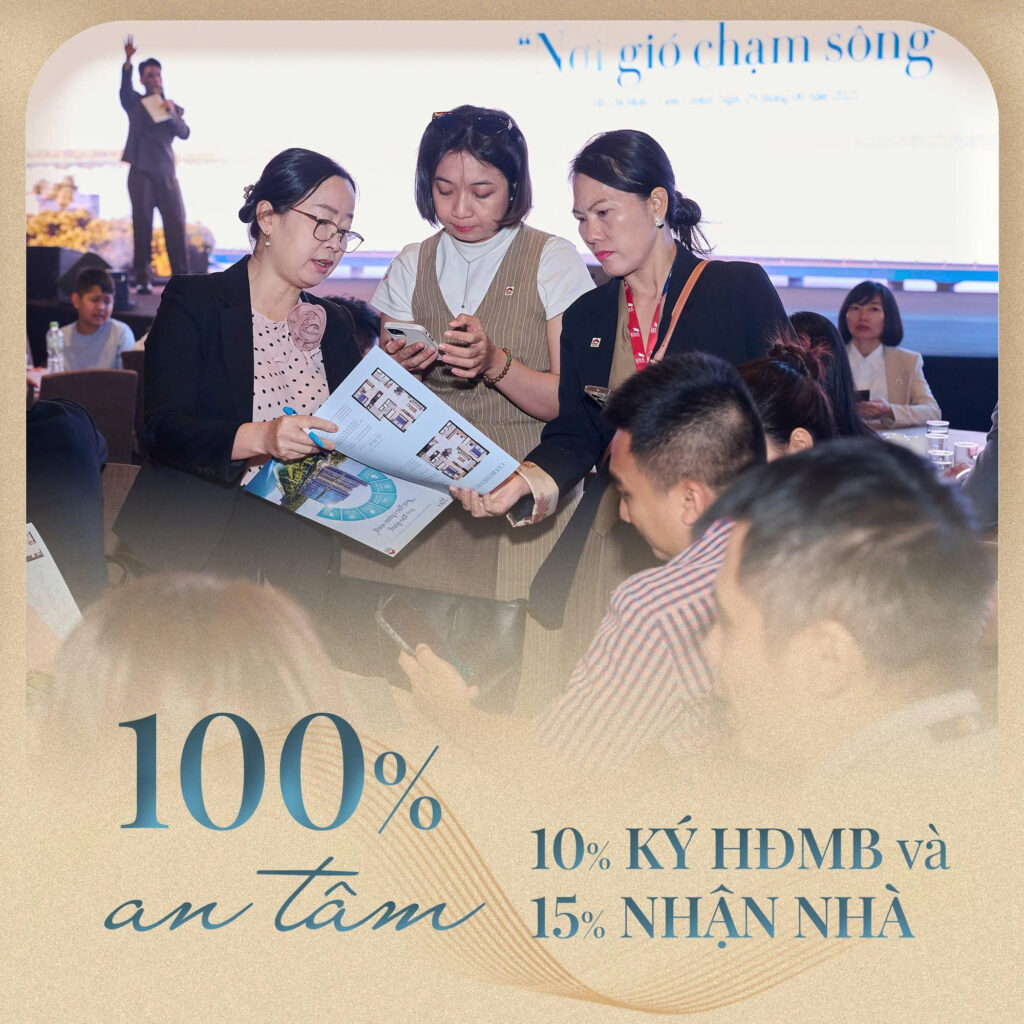 Tiến độ thanh toán 10% ký HĐMB và 15% nhận nhà The Gió Riverside