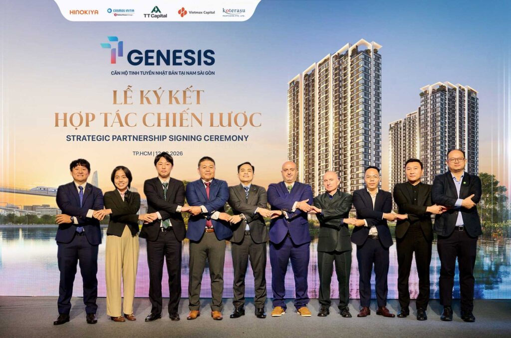 Đại diện các đơn vị tại lễ ký kết hợp tác chiến lược TT Genesis