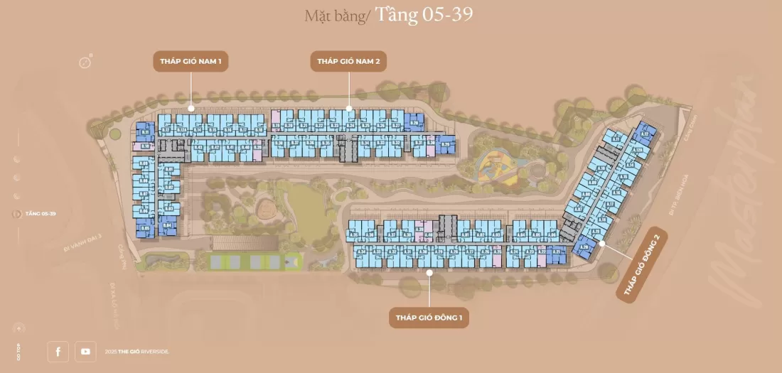 Mặt bằng tầng điển hình The Gió Riverside dùng khi chọn căn theo chính sách bán hàng