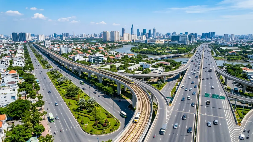 Hạ tầng giao thông đồng bộ kết nối căn hộ Nhà Bè Hình minh họa: hạ tầng giao thông kết nối căn hộ Nhà Bè với trung tâm thành phố
