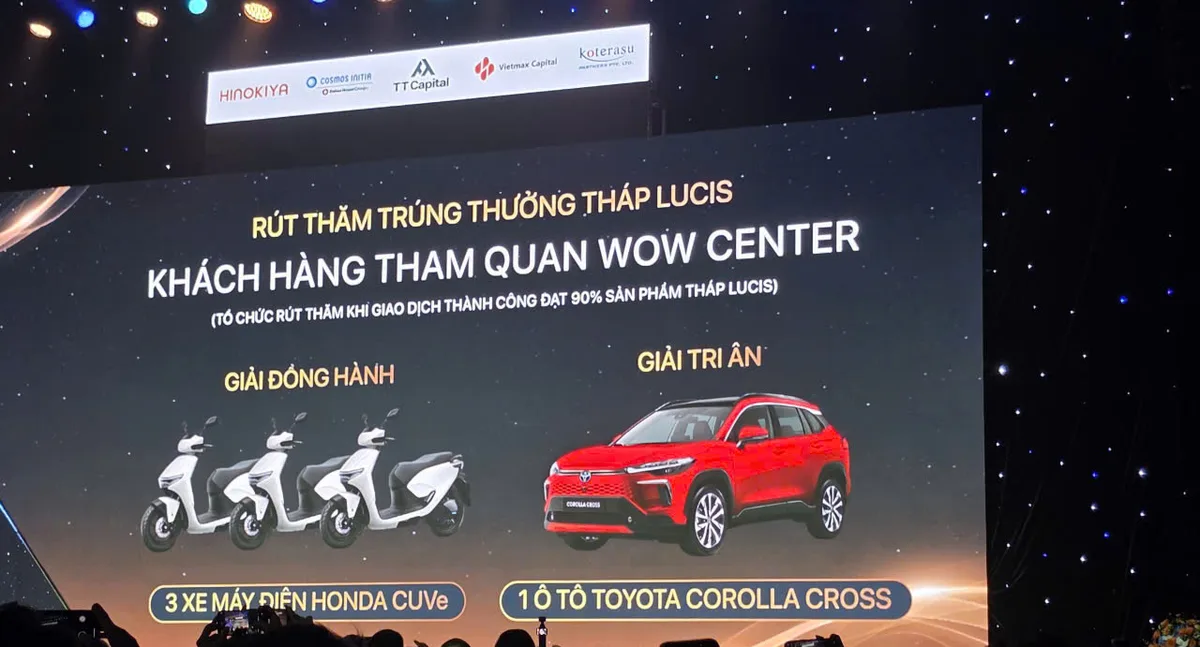 Ô tô Toyota Corolla Cross tri ân Giải thưởng tri ân ô tô Toyota Corolla Cross dành cho khách hàng mua căn hộ tháp Lucis