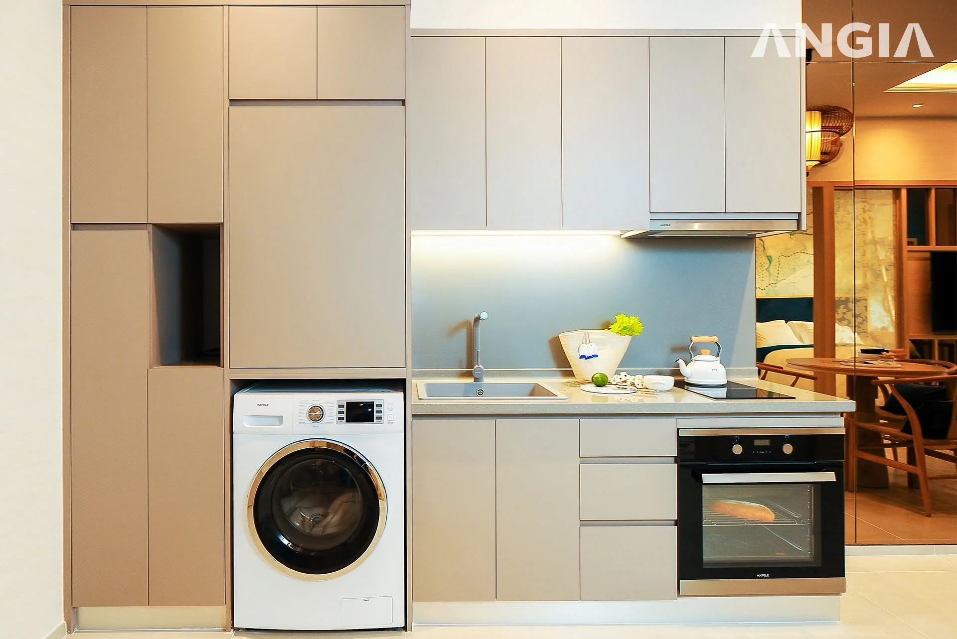 Khu bếp Hafele bàn giao thực tế tại căn hộ The Sóng Vũng Tàu