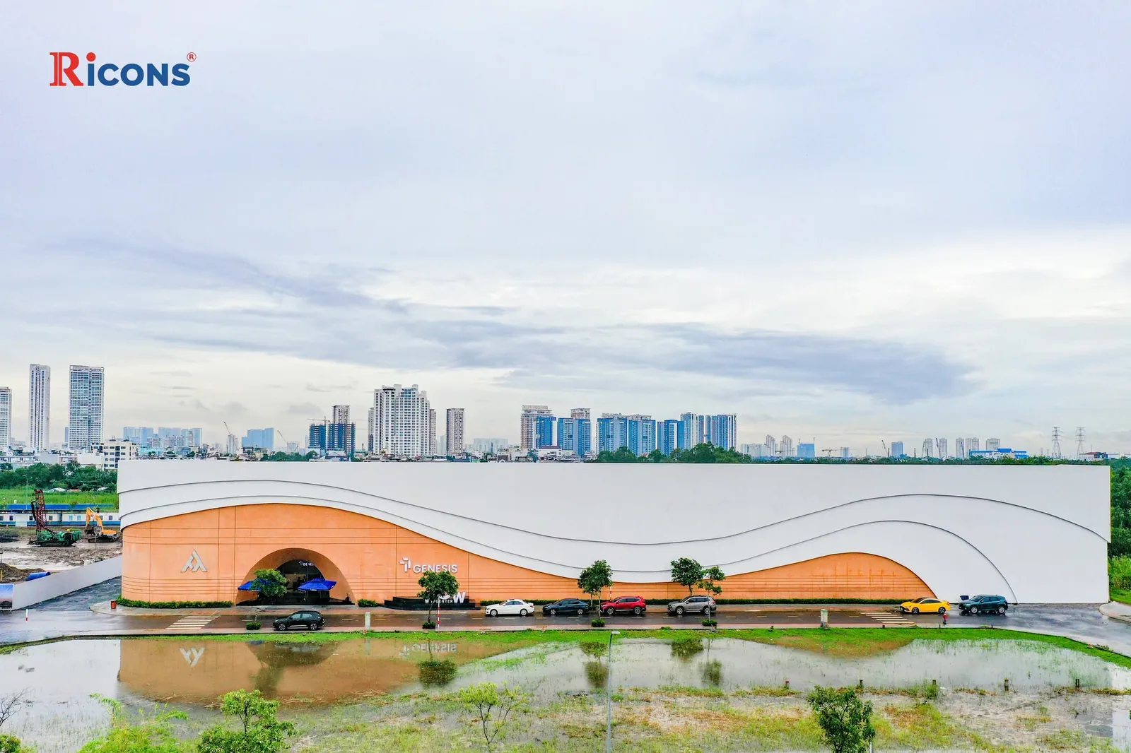 Toàn cảnh trung tâm trải nghiệm WOW Center nhìn từ trên cao Toàn cảnh trung tâm trải nghiệm nhà mẫu TT Genesis WOW Center nhìn từ trên cao