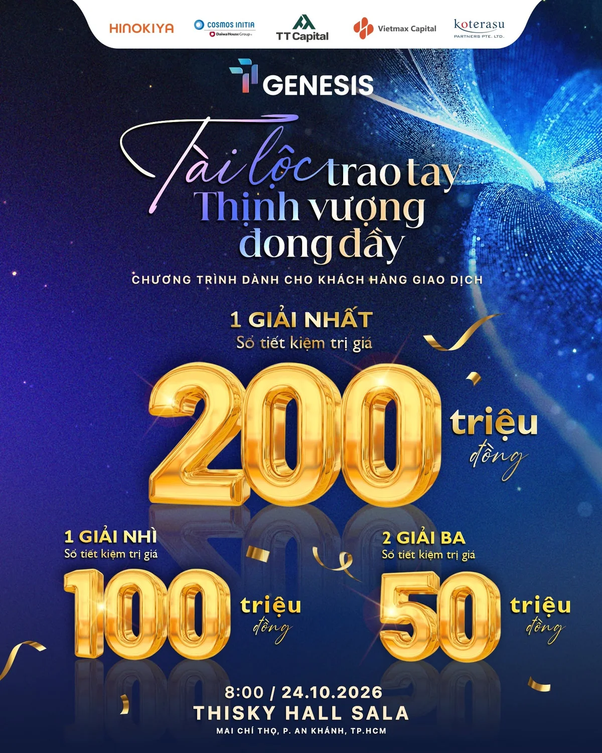 Cơ cấu giải thưởng chương trình tri ân tại lễ công bố TT Genesis