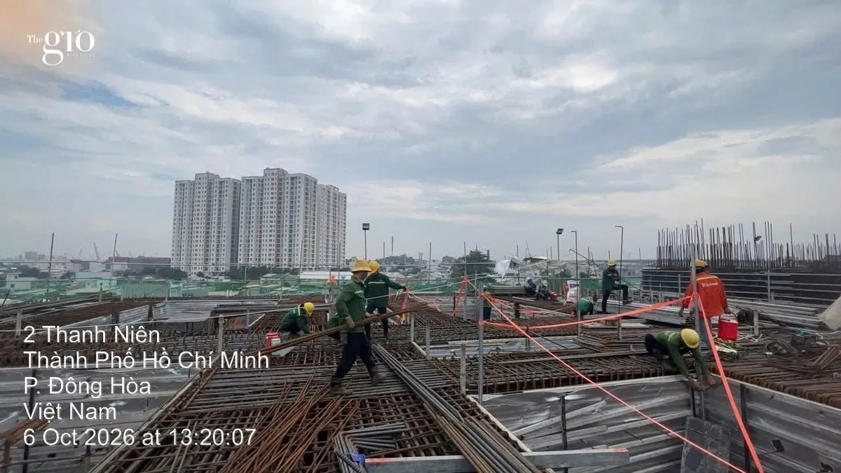 Cốt thép dầm sàn The Gió Riverside Mạng lưới cốt thép dầm sàn phần thân công trình The Gió Riverside