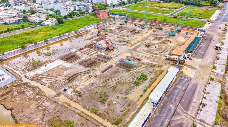 Tiến độ TT Genesis tháng 10/2026: công trường ra sao?